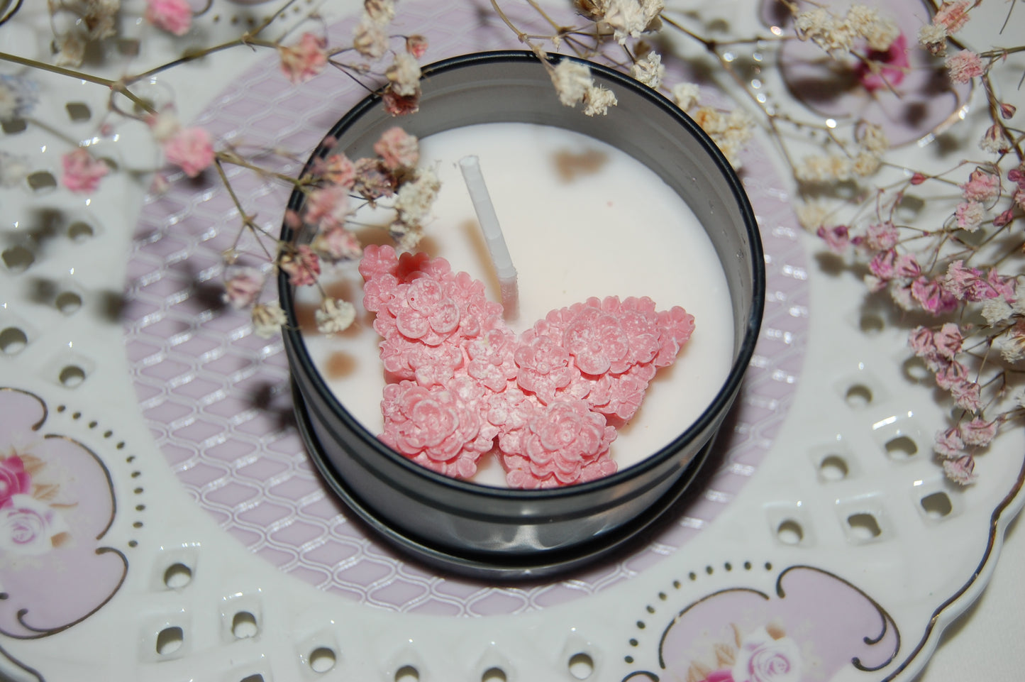 Tin with Mini Peony Butterfly