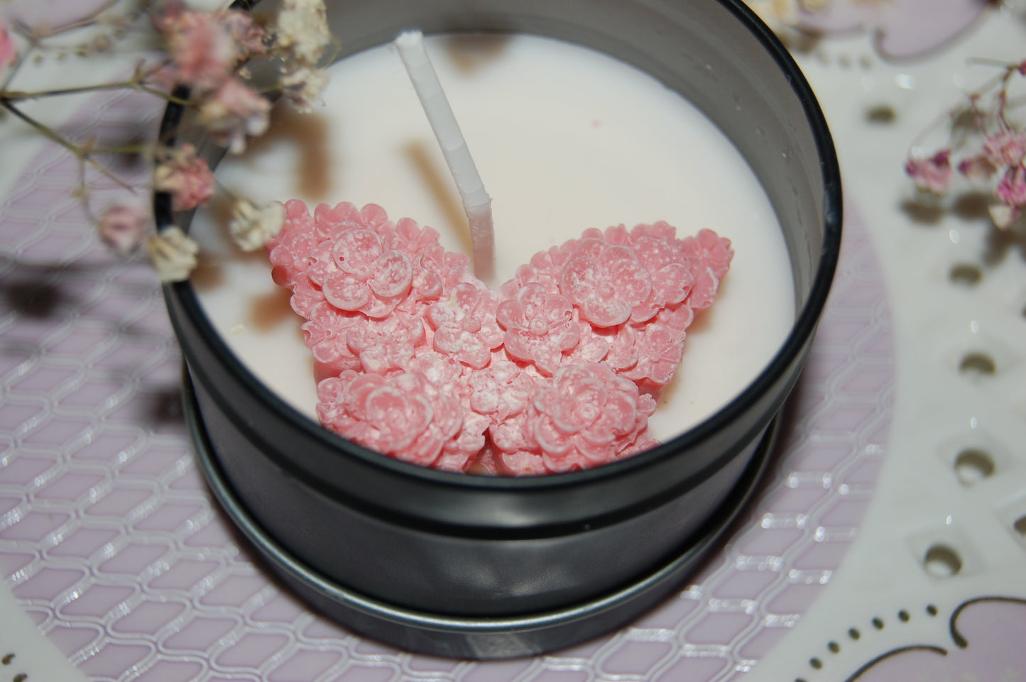 Tin with Mini Peony Butterfly