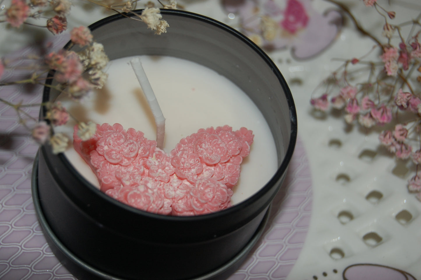 Tin with Mini Peony Butterfly