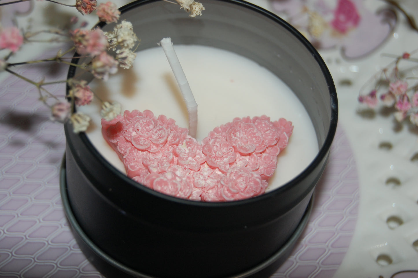 Tin with Mini Peony Butterfly